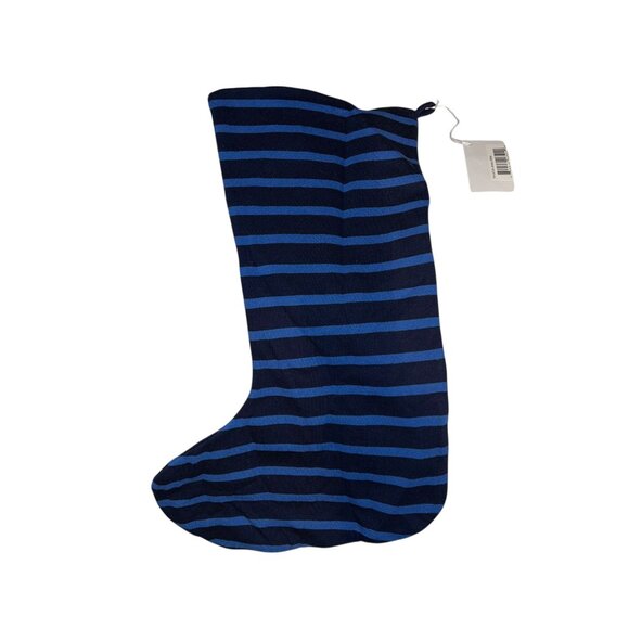 Serena & Lily Navy & light Blue Jersey stripe French Breton Nautical Christmas - Picture 4 of 4
